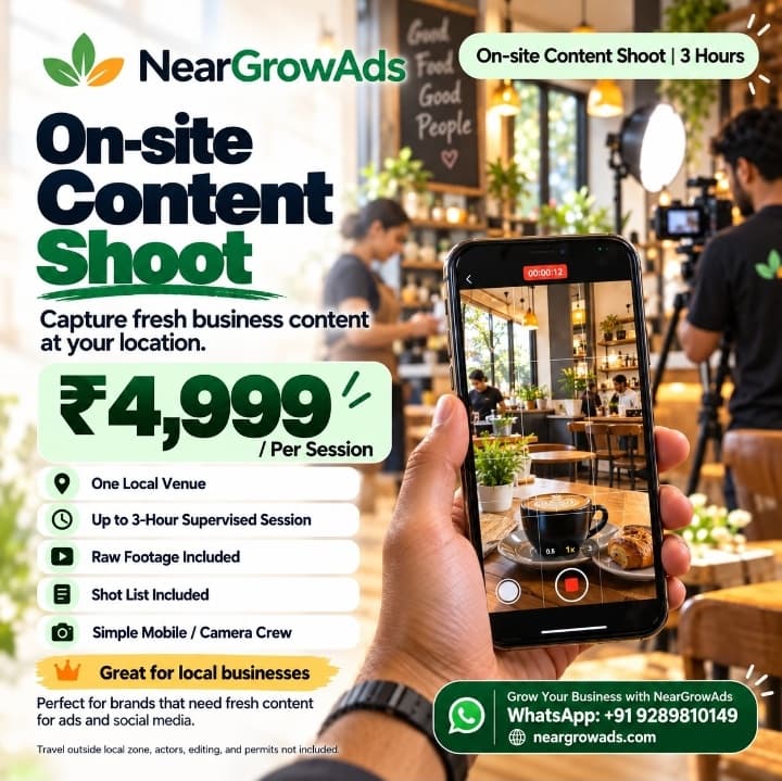 On-Site Content Shoot Delhi | NearGrow Ads