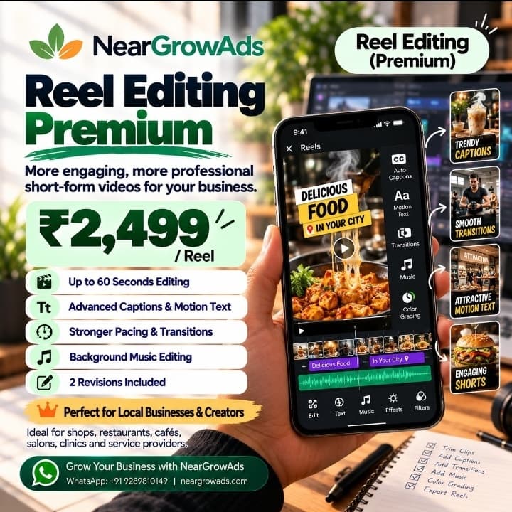 Premium Reel Editing Services in Delhi for Businesses